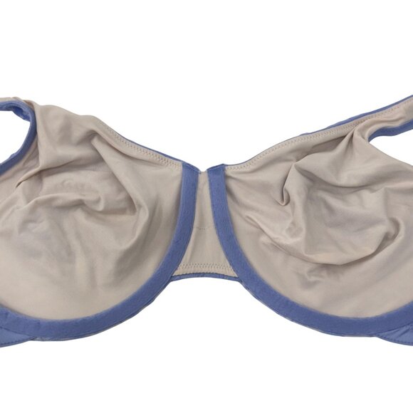 Olga By Warners Womens 40D Full Figure Minimizer Bra Lace Underwire Dusty Blue - Picture 5 of 11